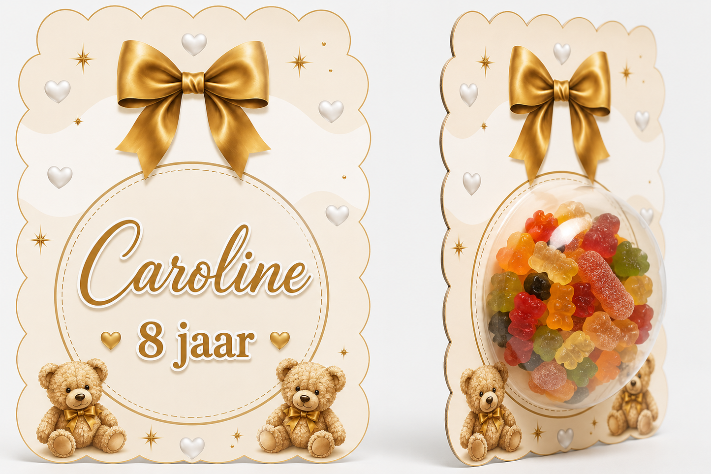 Snoepkaart met Snoepbol – Strik