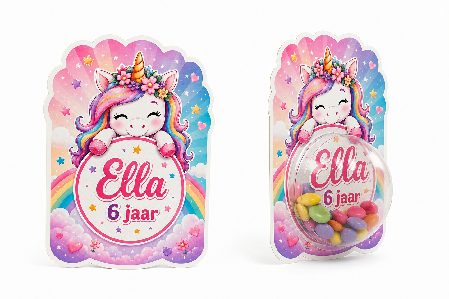 Snoepkaart met Snoepbol – Eenhoorn