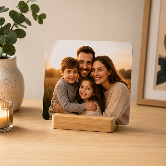 Fotopaneel met bamboe voet – 12 x 15 cm