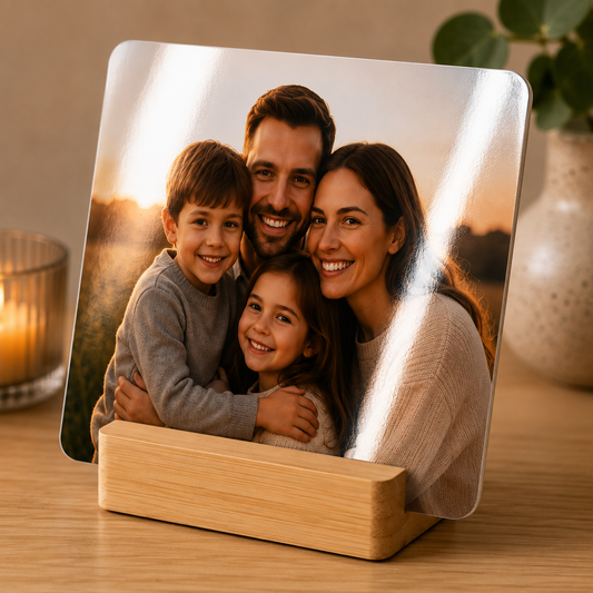Fotopaneel met bamboe voet – 12 x 15 cm