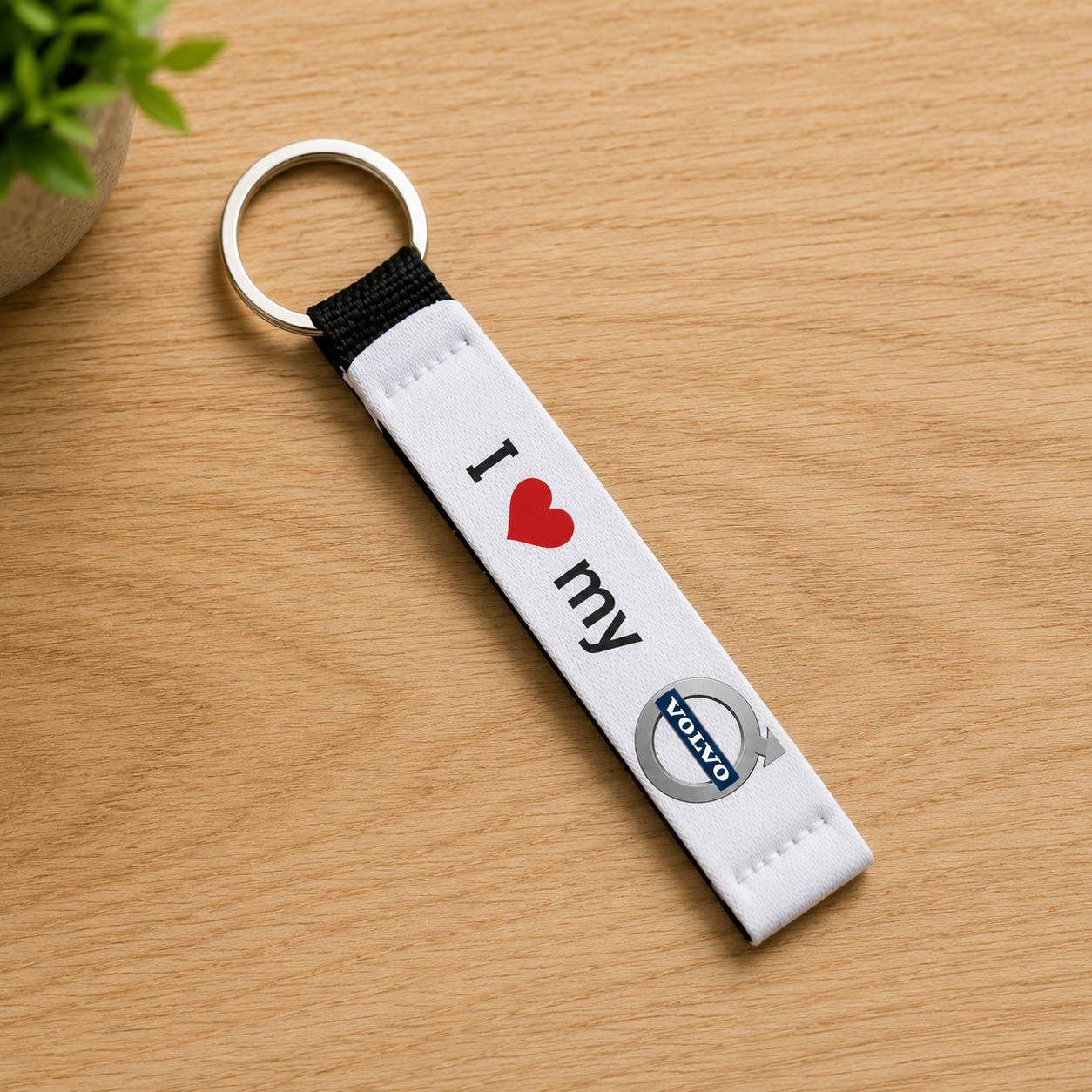 Gepersonaliseerde sleutelhanger met eigen ontwerp – 14 × 2 cm