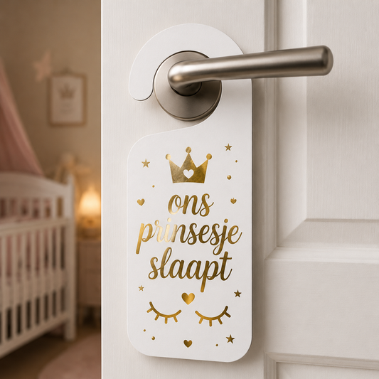 Luxe deurhanger met goudfolie – Gepersonaliseerd